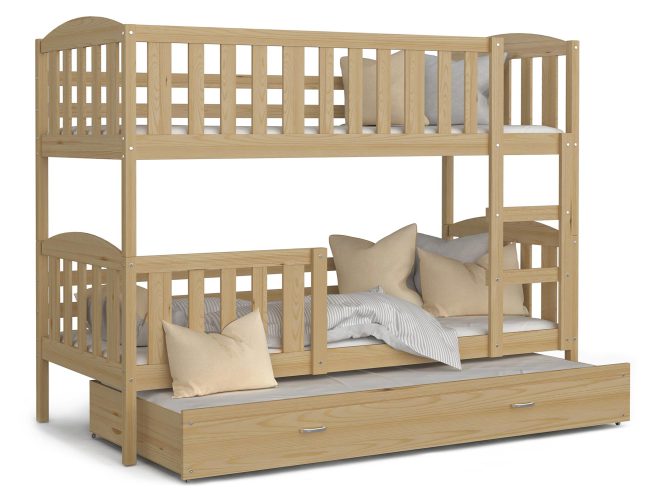 Piętrowe łóżko dla dzieci sosnowe VISPO 3