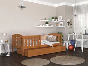 Miniaturka 17 - Olchowe łóżko z wysuwaną szufladą do pokoju dziecięcego VISPO 2