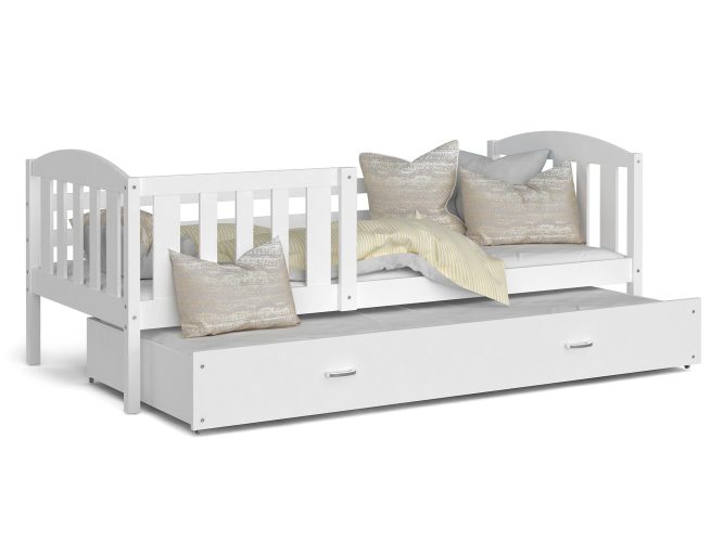 Łóżko dla dziecka z barierką białe VISPO 2