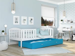 Miniaturka 11 - Białe niebieska z wysuwaną szufladą do pokoju dziecięcego VISPO 2