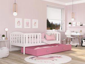 Miniaturka 12 - Białe różowa z wysuwaną szufladą do pokoju dziecięcego VISPO 2