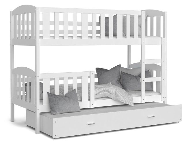 Piętrowe łóżko dla dzieci białe VISPO 3