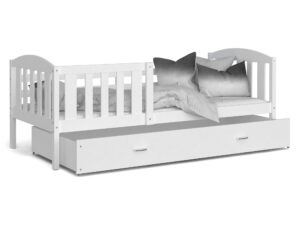 Miniaturka 23 - Białe łóżko dla dziecka z wysuwaną szufladą VISPO 2