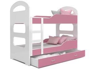 Miniaturka 2 - Łóżko dziecięce piętrowe biało-różowe FIROME