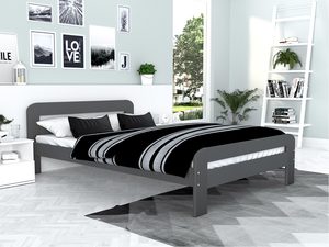 Miniaturka 2 - Drewniane łóżko w stylu skandynawskim do jasnej sypialni