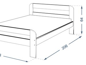 Miniaturka 6 - Wymiary łóżka z drewnianym stelażem