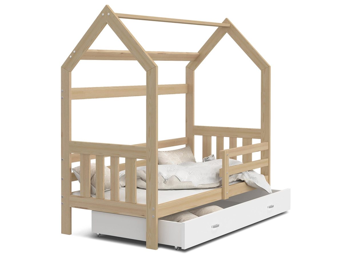 Łóżko domek z pojemnikiem na pościel RICOS 2