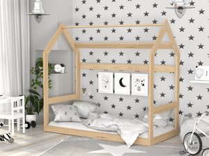 Miniaturka 4 - Drewniane łóżko domek sosna aranż RICOS