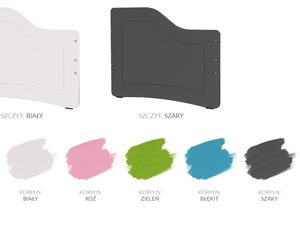 Miniaturka 22 - Łóżko parterowe z szufladą na pościel kolory SWING