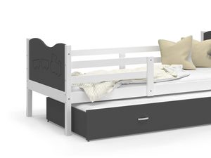 Miniaturka 2 - Łóżko dziecięce z materacem biel-szary aranżacja CUPI P2