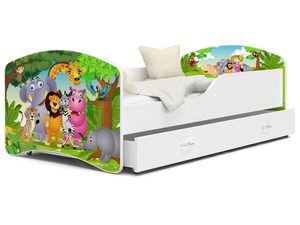 Miniaturka 5 - Łóżko dla dziewczynki z grafiką Elsa kraina lodu i szufladą NORTON