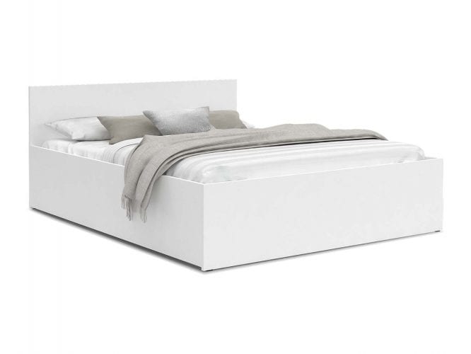 Nowoczesne łóżko do sypialni białe białe tło PANAMA
