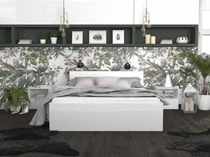 Miniaturka 6 - Nowoczesne łóżko do sypialni białe aranżacja PANAMA