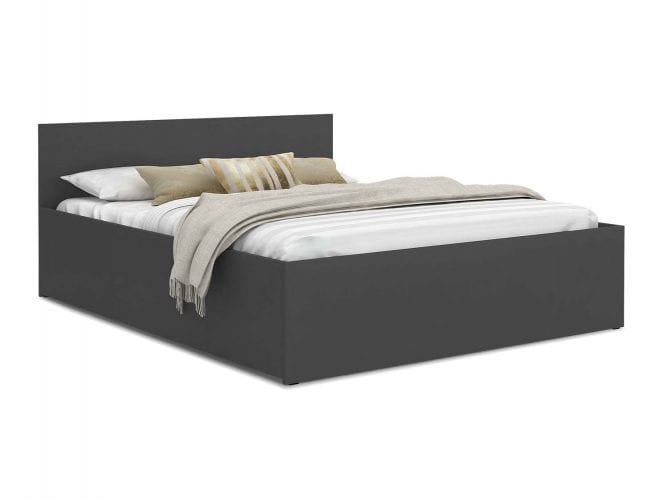 Nowoczesne łóżko do sypialni szare białe tło PANAMA