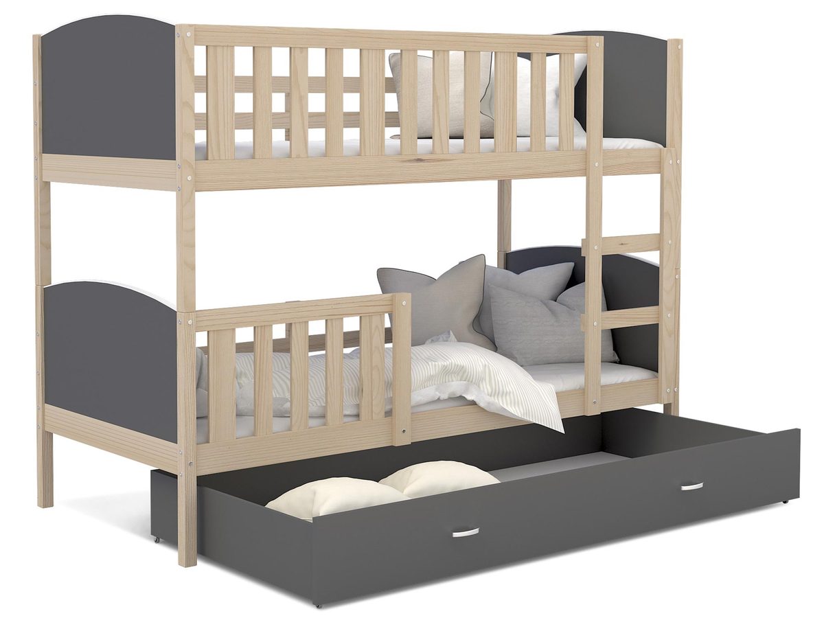 Łóżko piętrowe z pojemnikiem na pościel SONIO