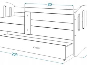 Miniaturka 36 - Dziecięce łóżko z szufladą 200x80 HAPPY