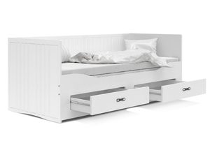Miniaturka 1 - Białe łóżko rozkładane dla dziecka z szufladami miniaturka PEGASUS