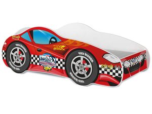 Miniaturka 4 - Łóżko 140x70 auto z materacem czerwień SPEED