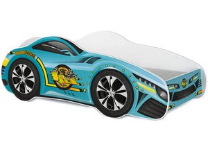 Miniaturka 5 - Łóżko 140x70 auto z materacem błękit SPEED