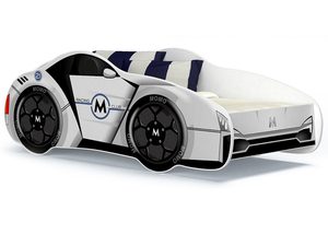 Miniaturka 7 - Łóżko 140x70 auto z materacem białe SPEED