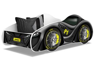 Miniaturka 13 - Łóżko 140x70 auto czarne z materacem SPEED