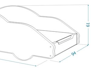 Miniaturka 38 - Łóżko dziecięce Auto SPEED wymiary 180x90