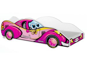 Miniaturka 16 - Łóżko auto do pokoju dziecięcego zygzak róż SPEED 180x90