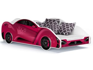 Miniaturka 15 - Łóżko auto do pokoju dziecięcego różowe SPEED 180x90