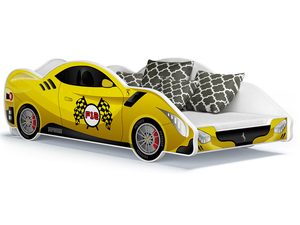 Miniaturka 11 - Łóżko auto do pokoju dziecięcego żółty SPEED 180x90