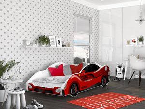 Miniaturka 28 - Łóżko auto do pokoju dziecięcego czerwień SPEED 180x90
