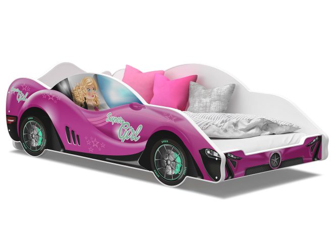 Łóżko auto do pokoju dziecięcego księżniczka SPEED 180x90