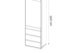 Miniaturka 4 - Witryna pojedyncza dębowa wymiary SETO