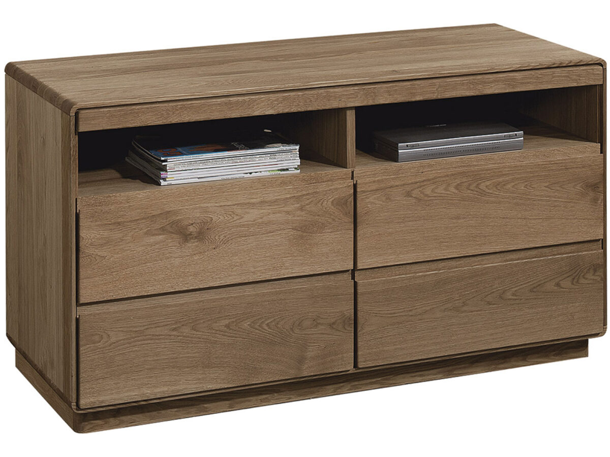 Mała drewniana szafka RTV Seto