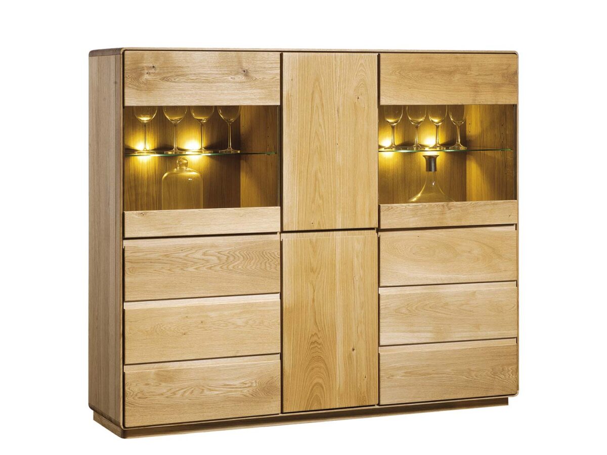 Witryna drewniana oszklona Seto