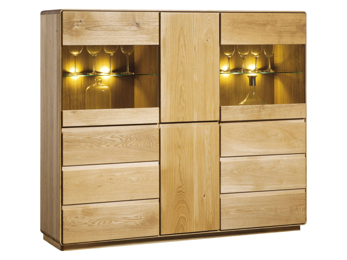 Witryna drewniana oszklona Seto