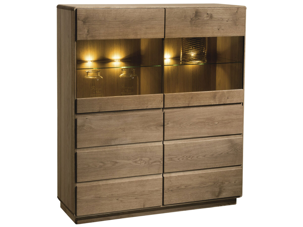 Witryna szklana do salonu Seto