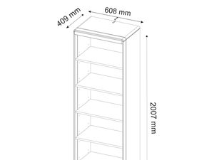 Miniaturka 2 - Szafka drewniana na książki wymiary SETO
