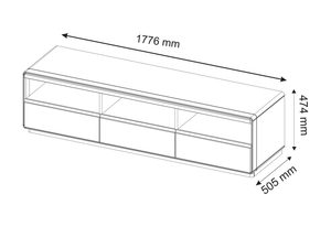 Miniaturka 2 - Drewniana szafka RTV wymiary SETO