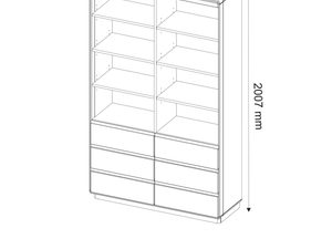 Miniaturka 3 - Regał na książki wymiary SETO