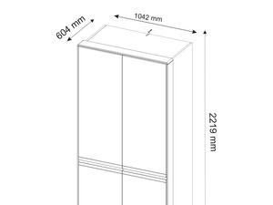 Miniaturka 3 - Dwudrzwiowa szafa drewniana wymiary SETO