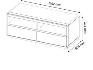 Miniaturka 2 - Szafka RTV z drewna wymiary SETO