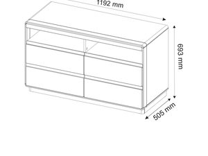 Miniaturka 2 - Mała drewniana szafka RTV wymiary SETO