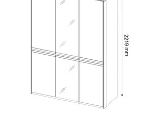 Miniaturka 3 - Szafa 3drzwiowa z lustrem wymiary SETO