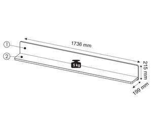 Miniaturka 3 - Drewniana półka wymiary SETO