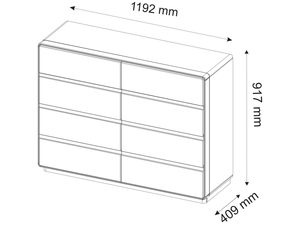 Miniaturka 2 - Drewniana komoda wymiary SETO