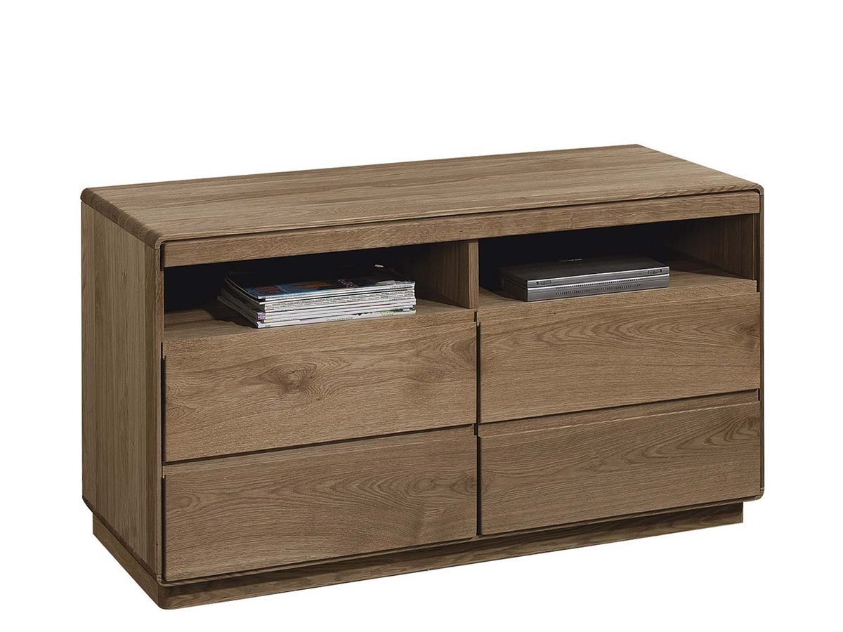 Mała drewniana szafka RTV Seto