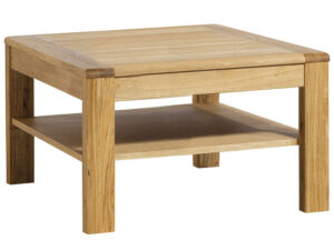 Miniaturka 1 - Drewniany stolik kawowy dębowy z dolną półką