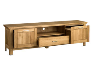 Miniaturka 1 - Niska szafka RTV dąb craft z szufladą i drzwiczkami