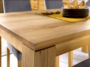 Miniaturka 1 - Stół drewniany dębowy z masywnym blatem i nogami