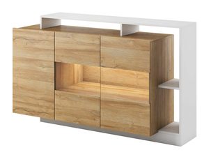 Miniaturka 3 - Komoda z drzwiczkami biała drewniana Oświetlenie LED AURORA